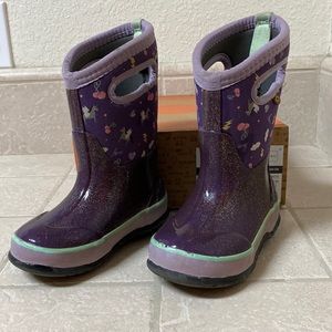 Kids Toddler Purple Unicorn Bogs Size 9